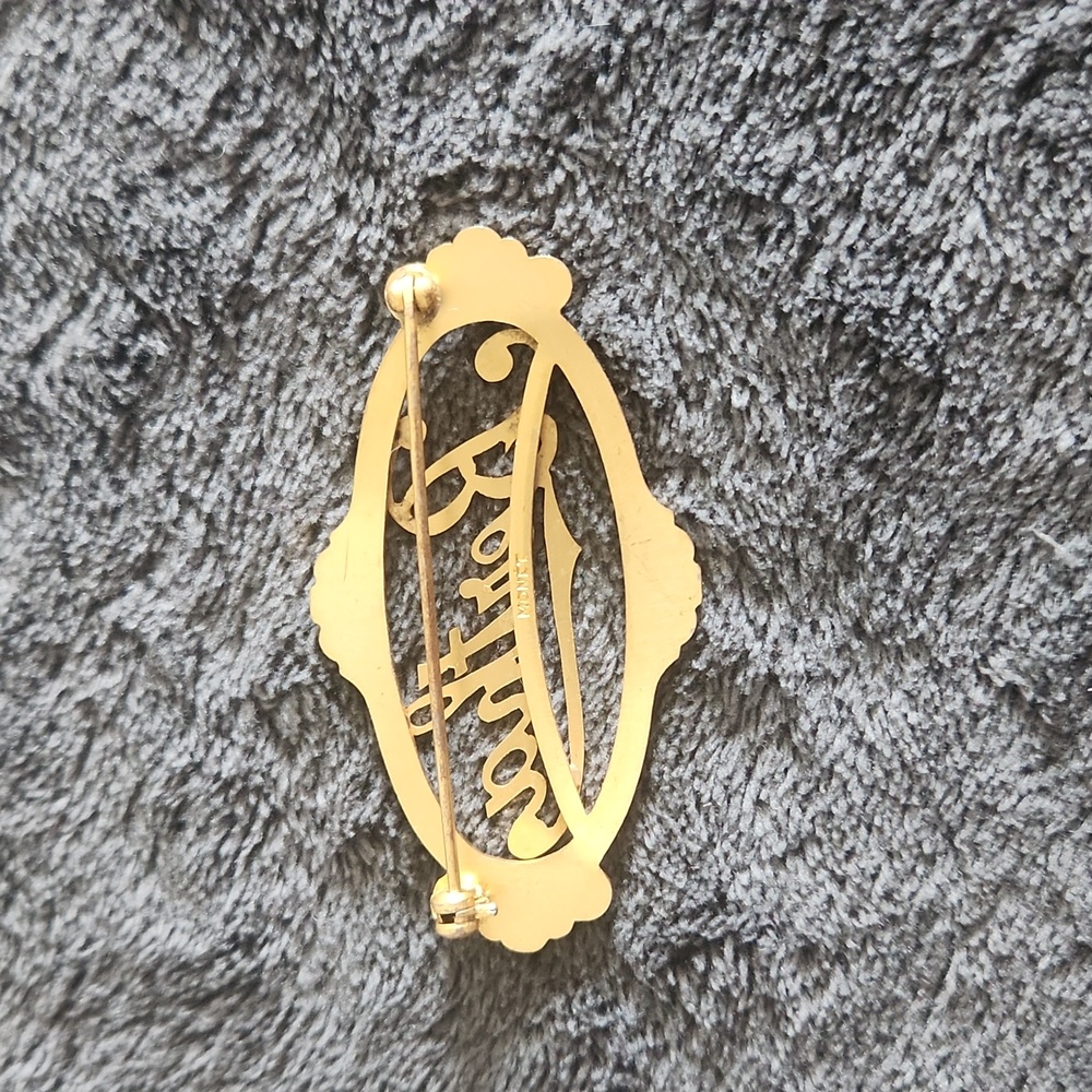 Monet Gold Tone Brooch Bertha View 3